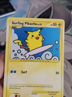 Surfing Pikachu 114/111 Rising Rivals Holo Card Secret Rare Pokemon TCG LP - Image 5