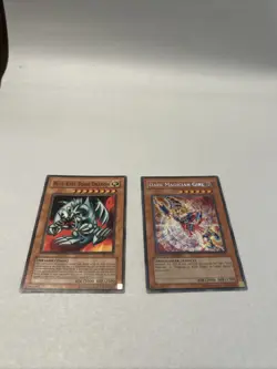 Yu-Gi-Oh! TCG Bundle Lot Set of 2 Cards Dark Magician Girl + Blue-Eyes Toon NM - Image 1