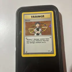 Brock 15/132 1st Edition Gym Heroes Holo Rare Pokemon TCG MP Card - Image 3