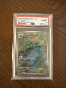 PSA 10 GEM MINT Ivysaur SV 151 Illustration Rare 167/165 Pokemon Card English - Image 1