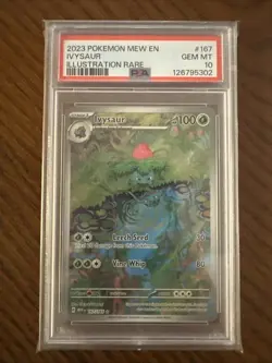 PSA 10 GEM MINT Ivysaur SV 151 Illustration Rare 167/165 Pokemon Card English - Image 2