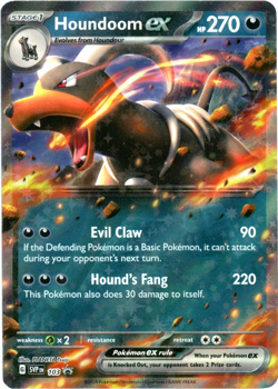 Houndoom ex SVP 103 Black Star Promo Holo Rare Pokemon TCG Card - Image 1