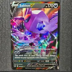Sableye V 120/202 Ultra Rare SWSH01: Sword & Shield Base Set Pokemon Card NM - Image 1