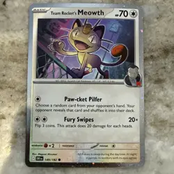Miscellaneous Cards & Products #149/182 Team Rocket's Meowth (Cosmos Holo) - Image 1