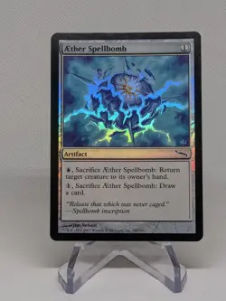 Aether Spellbomb FOIL - MTG Magic the Gathering - Mirrodin - Image 1