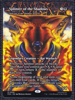 Splinter of the Shadows - Ashcoat of the Shadow Swarm (Borderless) - TMNT - NM - Image 1