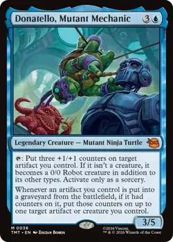 Donatello, Mutant Mechanic Light Play, English Magic the Gathering MTG Teenage M - Image 1