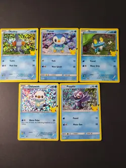 5x Celebrations Holos Mudkip Piplup and more Pokemon Card - Image 1