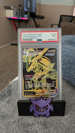 Pokemon Rayquaza VMAX Secret Rare Holo TG29 Silver Tempest Full Art PSA 9 - Image 1
