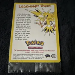Pokemon TCG Legendary Birds Zapdos Promo Sealed Pack Wizards of the Coast - Image 1