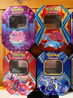 Lot of 10x Pokemon TCG Small Hexagon Tins EMPTY Darkrai Gardevoir Salamence 25th - Image 2