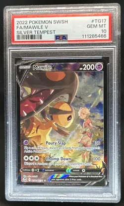 2022 Pokemon SWSH Mawile V Trainer Gallery Full Art Holo #TG17/TG30 PSA 10 - Image 1