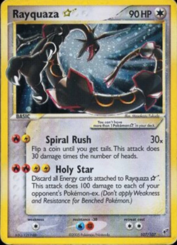 Rayquaza [Gold Star] #107 | Pokemon Deoxys - Image 1