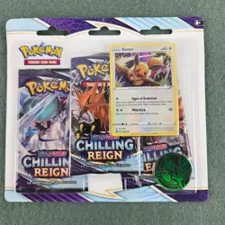 Pokemon TCG Sword and Shield Chilling Reign Triple Blister 3 booster Sealed New - Image 1