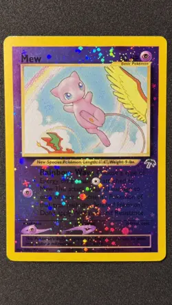 2001 Pokemon Mew Reverse Holo Southern Islands Promo Swirled NM 1/18 - Image 1