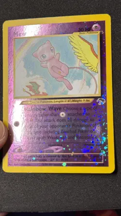 2001 Pokemon Mew Reverse Holo Southern Islands Promo Swirled NM 1/18 - Image 2