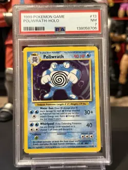 PSA 7 - 1999 Pokemon Game POLIWRATH HOLO #13 (0260) - Image 2