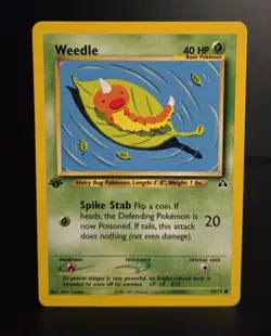 Pokemon TCG - WEEDLE - 1ST EDITION - 70/75 - WOTC - NEO DISCOVERY (2001) - LP/NM - Image 1