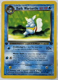 Dark Wartortle 1st Edition 46/82 Team Rocket Pokemon TCG LP WotC - Image 1