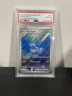 Pokemon MEW EN-151 Wartortle Illustration Rare Full Art 171 PSA 10 Ships Fast!!! - Image 3