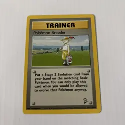Pokemon TCG Pokemon Breeder Base Set 2 105/130 Unlimited LP - Image 1