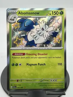 Pokemon TCG Abomasnow 101/091 Paldean Fates Shiny Rare NM - Image 1
