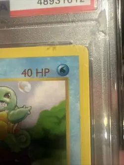 Squirtle *RARE* 1st Edition 1995 Pokemon. PSA Graded With Rare Miscolored Print - Image 4