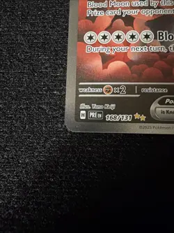 Pokemon - Prismatic Evolutions - Bloodmoon Ursaluna ex 168/131 NM. PACK FRESH - Image 3