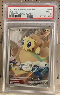 2023 Pokemon Paradox Rift Illustration Rare #196 Joltik PSA 9 - Image 1