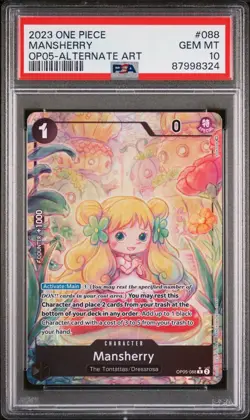 PSA 10 Mansherry Alt Art OP05-088 R Awakening of the New Era ONE PIECE Card Game - Image 1