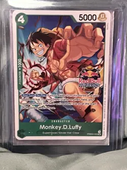 Red Bull Double Don! Promo Monkey.D.Luffy PRB-005 & x4 Red Bull Don x1Double Don - Image 1