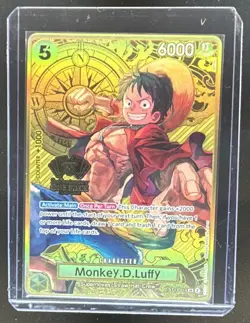 One Piece 2nd Anniversary Set Monkey D Luffy Super Rare Alt Art #ST13-015 - Image 1