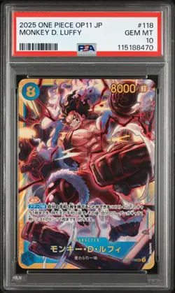 2025 ONE PIECE JAPANESE OP11-A FIST OF DIVINE SPEED 118 MONKEY D. LUFFY SEC - Image 1