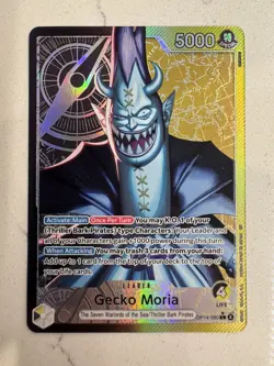 One Piece TCG The Azure Sea’s Seven Gecko Moria ALT Art Leader OP14-080 NM - Image 1