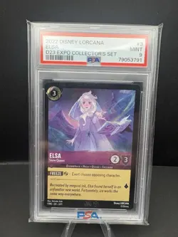 2022 Disney Lorcana Elsa Snow Queen #3 D23 EXPO PROMO Collectors PSA 9 Mint - Image 1