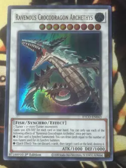 Yugioh: Ravenous Crocodragon Archethys - ETCO-EN043 - Ultra Rare 1st Edition NM - Image 1