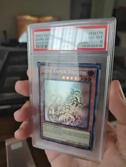 PSA 8 Yu-Gi-Oh Dark Armed Dragon Ghost Rare 1st Edition GFP2-EN179 - Image 3