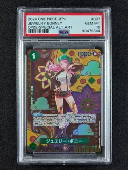 2024 One Piece JEWELRY BONNEY #ST02-007 Two Legends SP Ver. Alt Art PSA 10 - Image 1