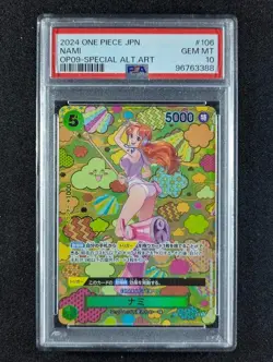 2024 One Piece NAMI #OP08-106 Emperors In The New World SP Ver. Alt Art PSA 10 - Image 1