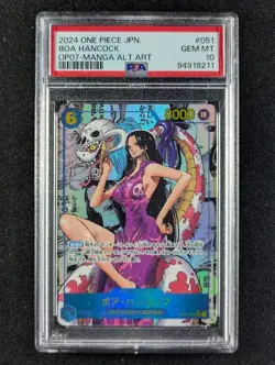 2024 One Piece MANGA BOA HANCOCK OP07-051 500 Years In The Future Alt Art PSA 10 - Image 1