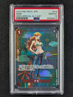 2023 One Piece NAMI #OP01-016 Awakening Of The New Era SP Ver. Alt Art PSA 10 - Image 1