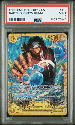 2025 ONE PIECE OP12-LEGACY OF THE MASTER 119 BARTHOLOMEW KUMA PSA 9 - Image 1