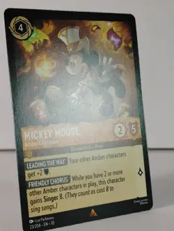 Mickey Mouse - Amber Champion - Rare LORCANA Whispers in the Well - #23 -B - Image 2