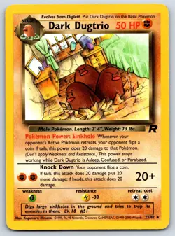 Dark Dugtrio (23) - Team Rocket 23/82 Pokemon Card MP - Image 1
