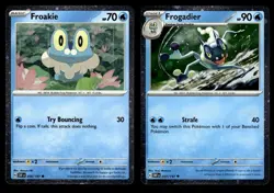 Froakie 056/197 & Frogadier 057/197 Cosmos Holo Promo Obsidian Pokemon Card - Image 1