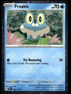 Froakie 056/197 & Frogadier 057/197 Cosmos Holo Promo Obsidian Pokemon Card - Image 4