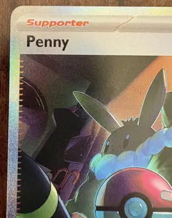 NM Penny 239/091 Special Illustration Rare Paldean Fates Pokemon Card - Image 4