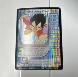 Score Vegeta Saiyan Prince Holo Effect Card 4 of 9 Dragon Ball Z TCG 2001 - Image 1
