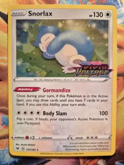Snorlax Stamped Holo Rare Pokemon Card, Vivid Voltage, 131/185 - Image 1