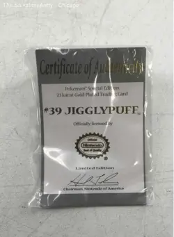 Balloon Pokemon 23K Gold-Plated Jigglypuff Trading Card In Ball W/COA - Image 3